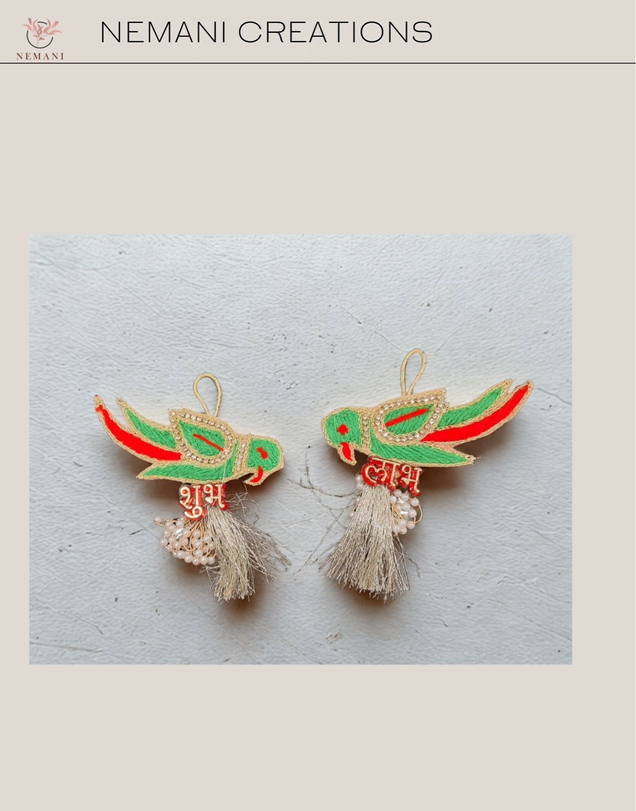 Shubh Laabh Parrot Hangings