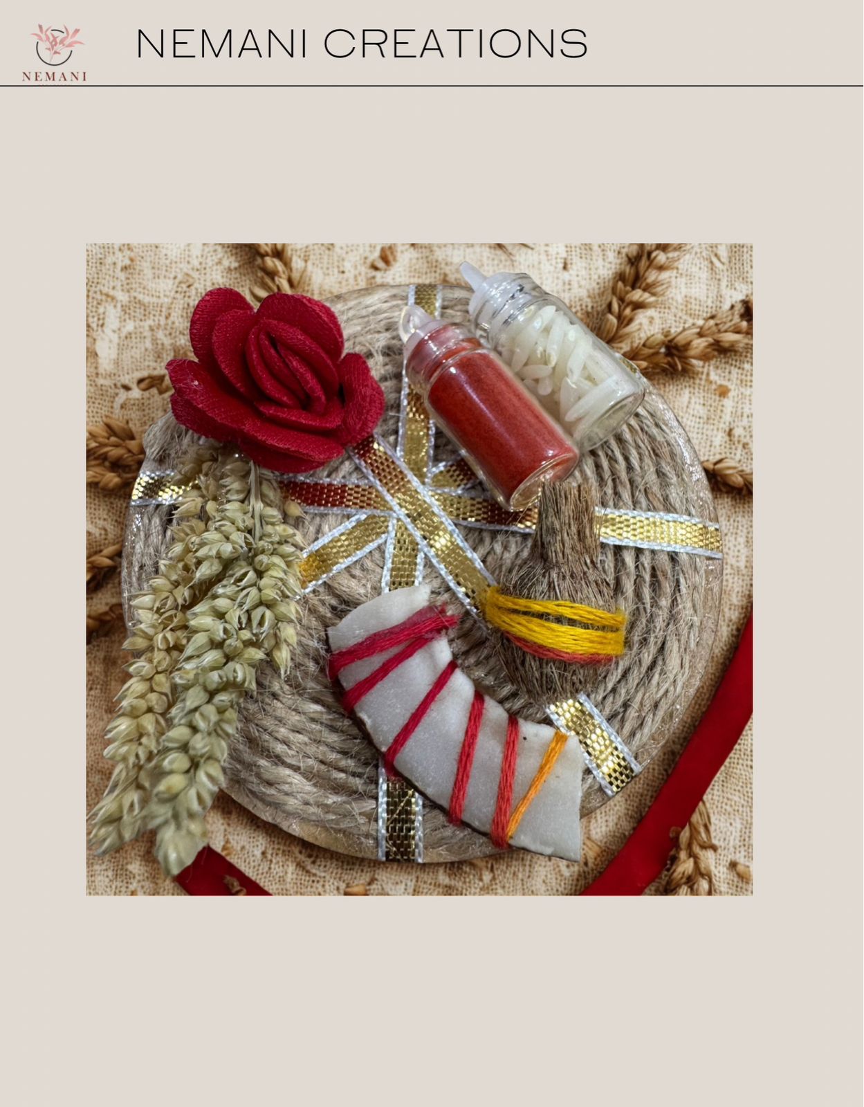 Rustic Shagun Thali Set