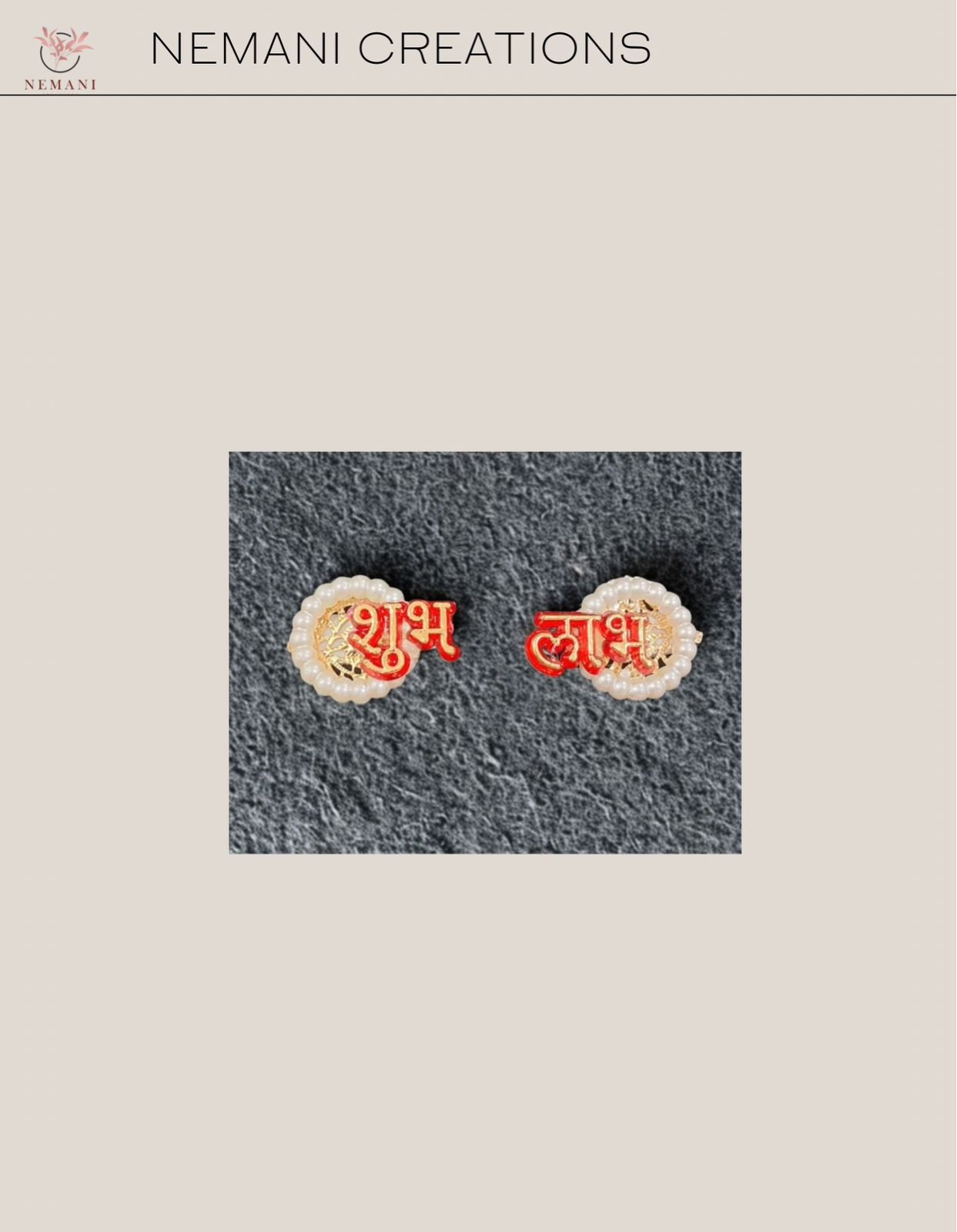 Shubh Laabh Pearl Circle Pins