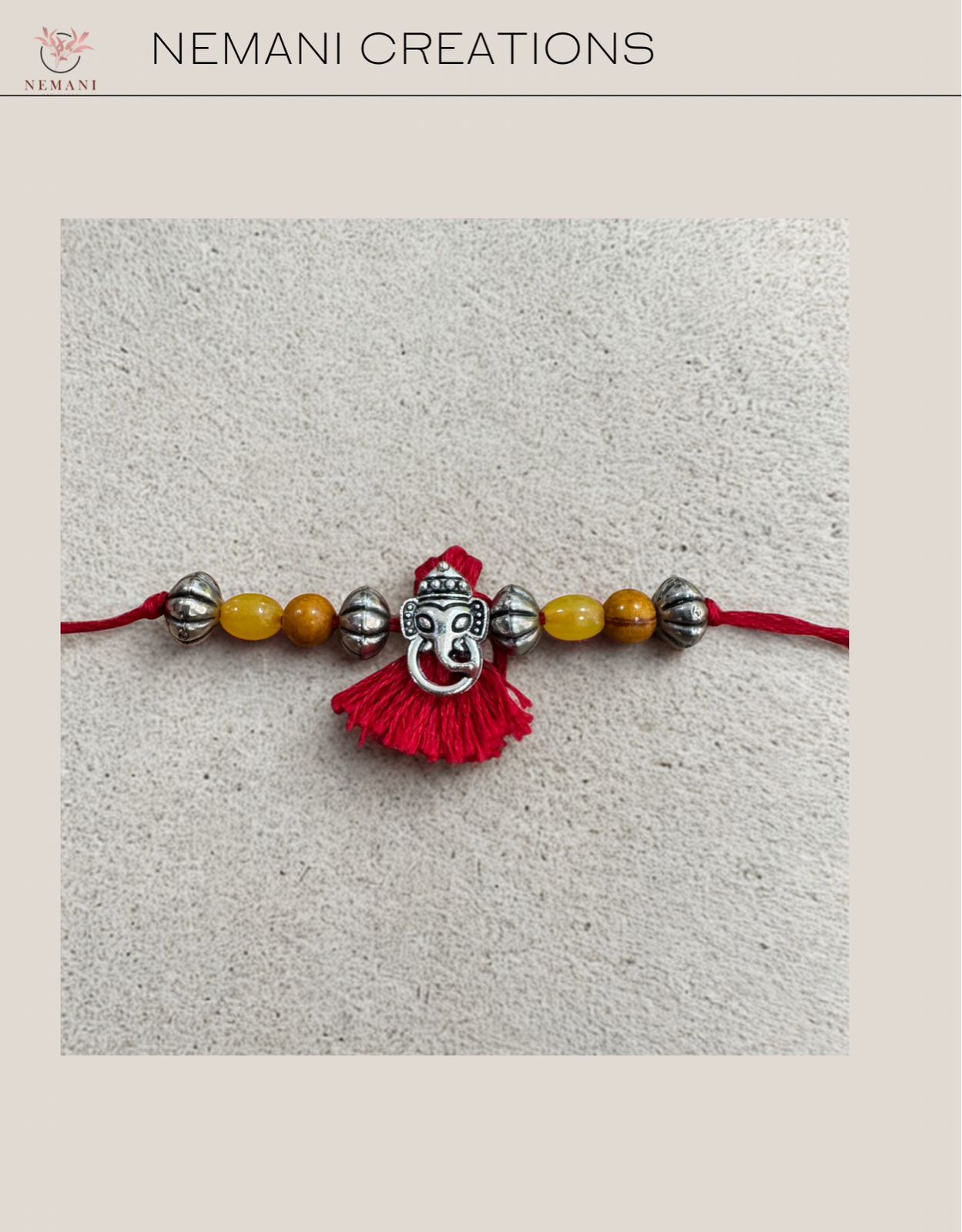 Ganesha Tassel Rakhi