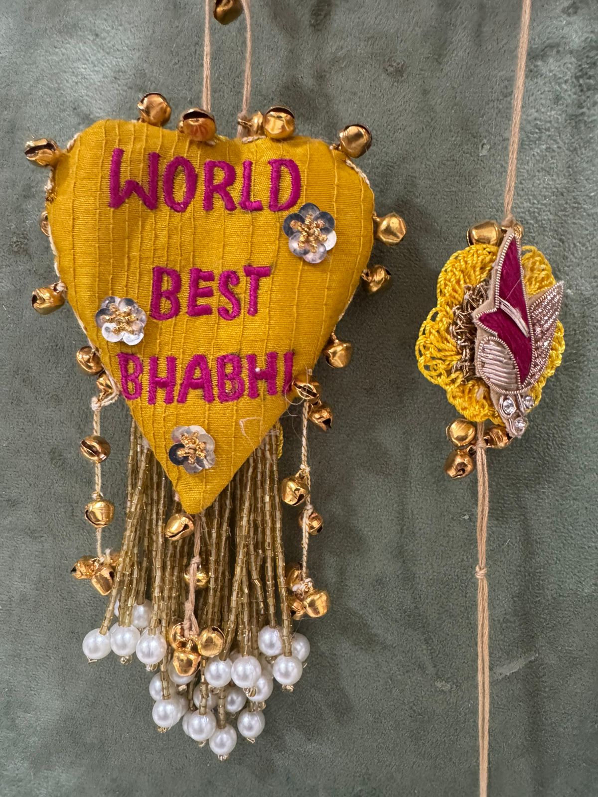 World's Best Bhabhi Lumba Rakhi Set