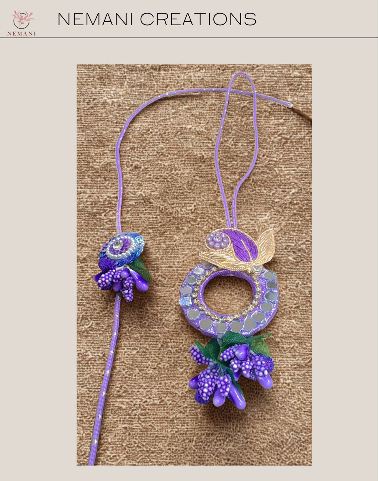 Lavender Bloom Rakhi