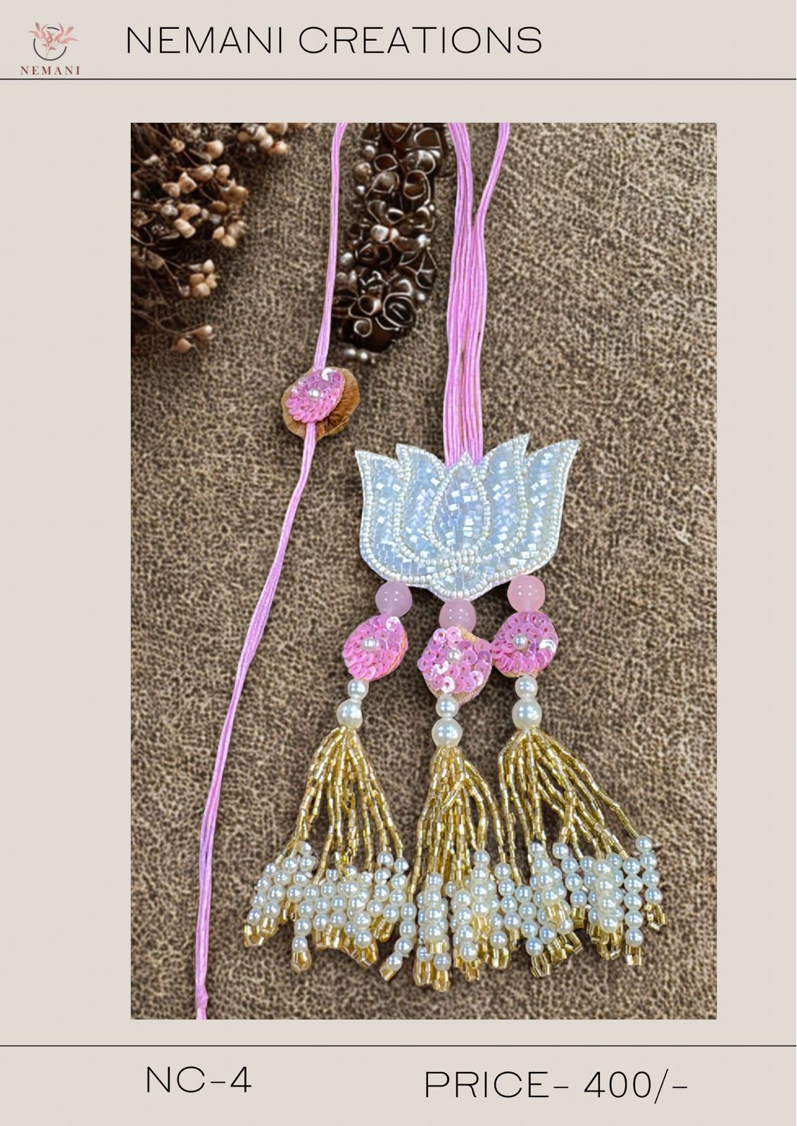 Divine Lotus Lumba Rakhi Set