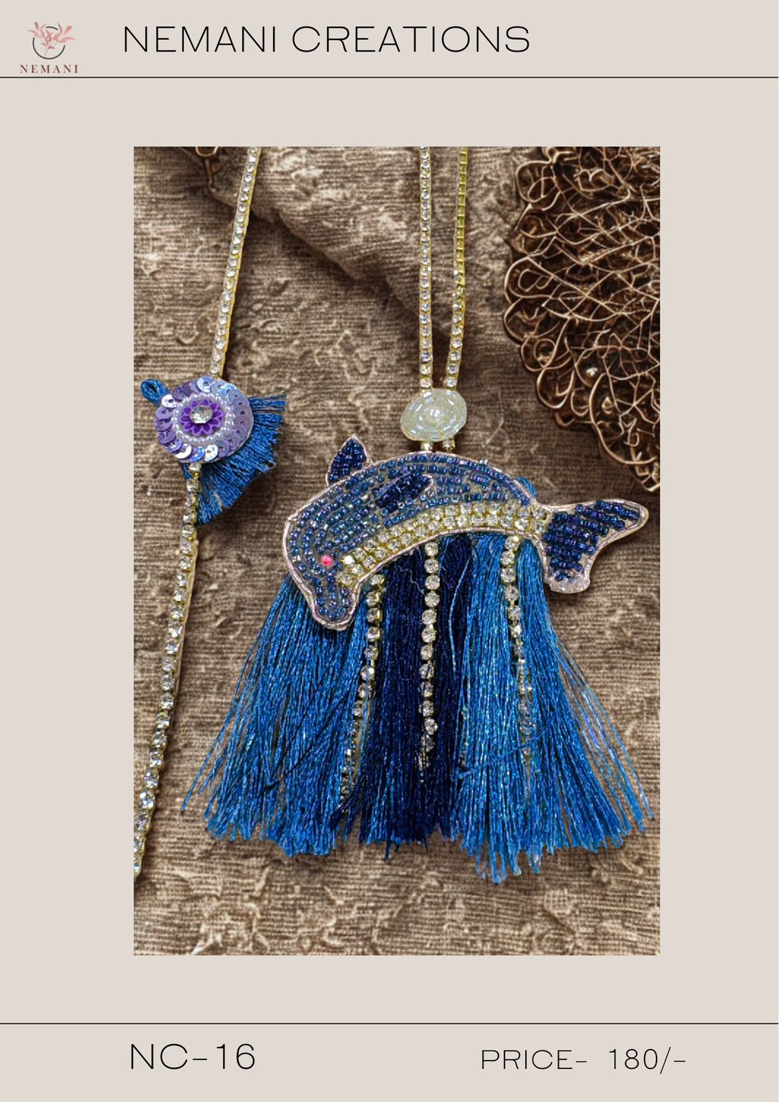 Sparkling Dolphin Lumba Rakhi Set