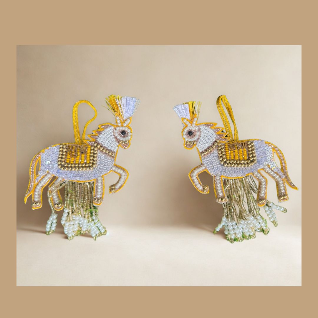 Golden White Horse Hanging