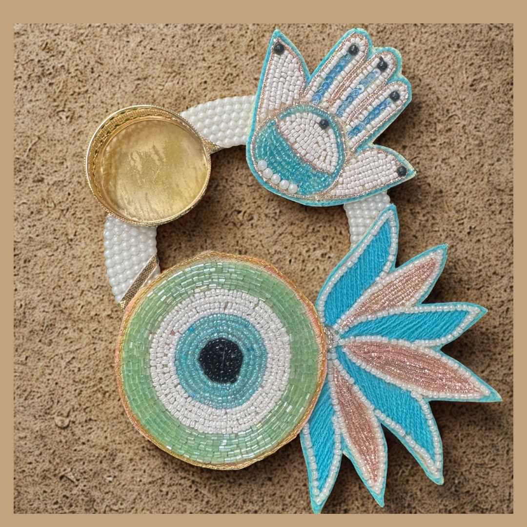 Evil Eye & Hamsa Candle Holder