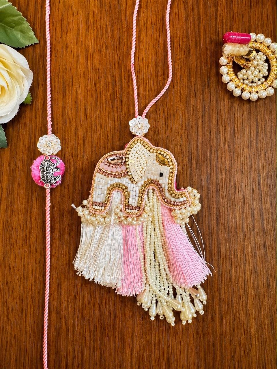 Elephant rakhi Set