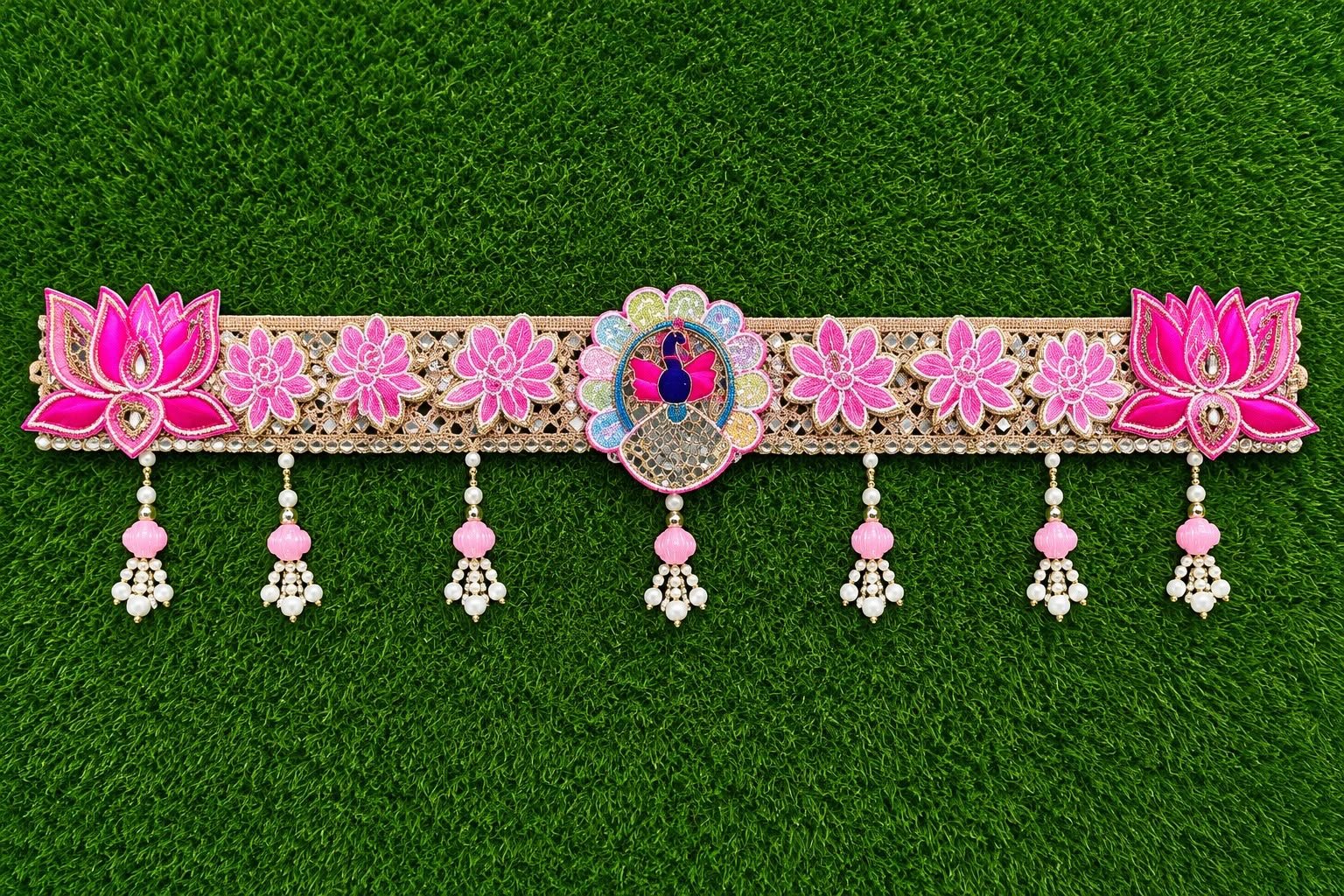 Designer Lotus & Peacock Door Toran