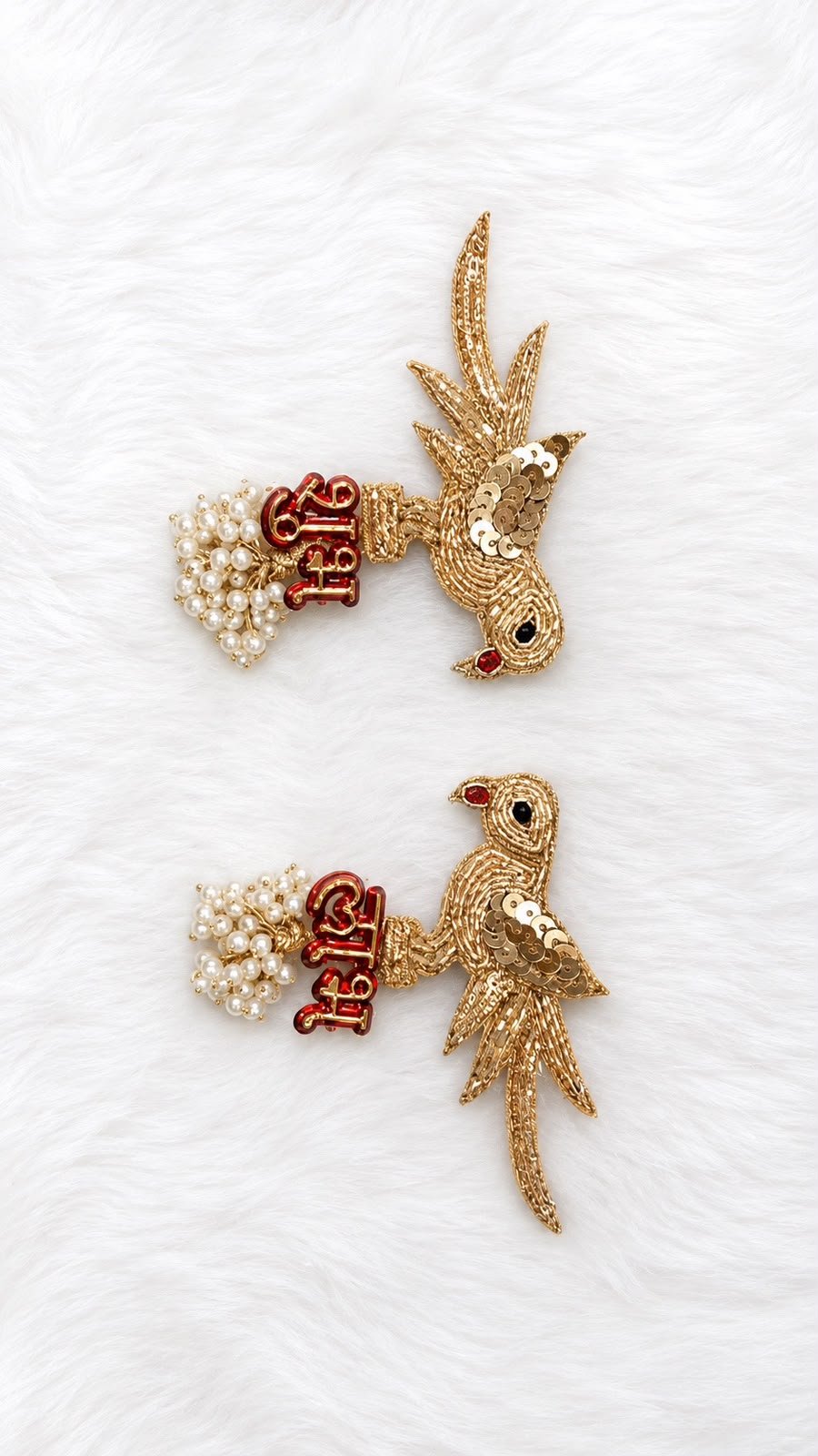 Parrot Golden Sequins Shubh Labh