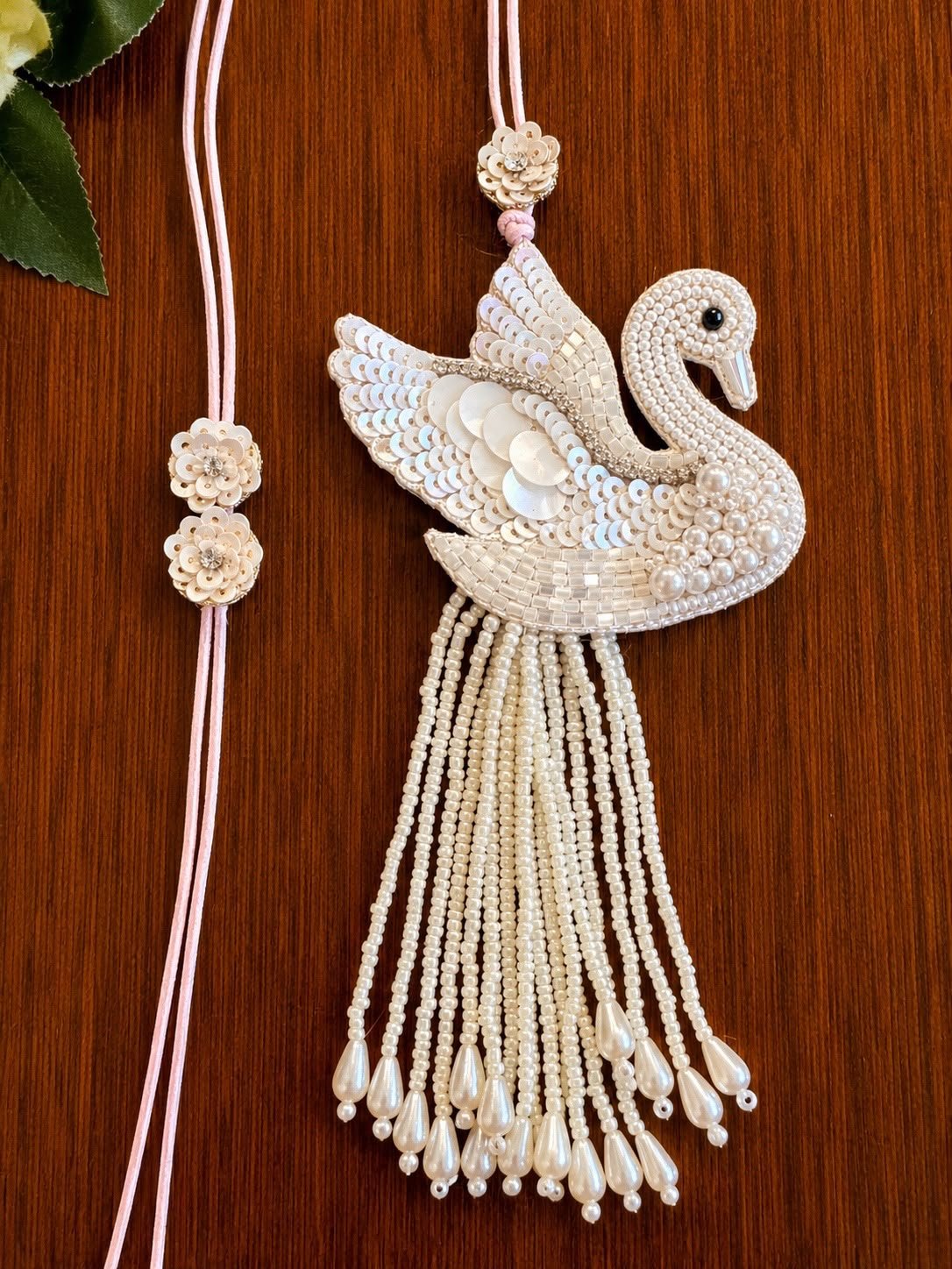 Swan Couple Rakhi Set